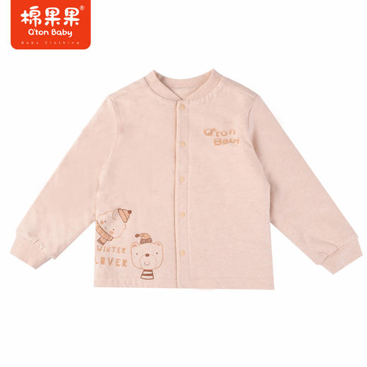 棉果果冬季新品彩棉夹薄棉保暖透气铺棉对开上衣T恤M401100822687 商品图0