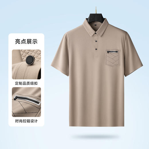 一口价【新款DDA】大依优型大码男装短袖POLO衫翻领加肥加大透气吸汗夏季上衣半袖 商品图3