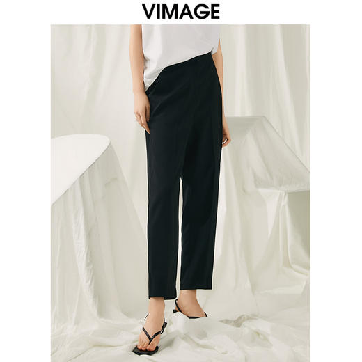 VIMAGE纬漫纪夏季新款时尚通勤显瘦萝卜女长裤V1905519 商品图2