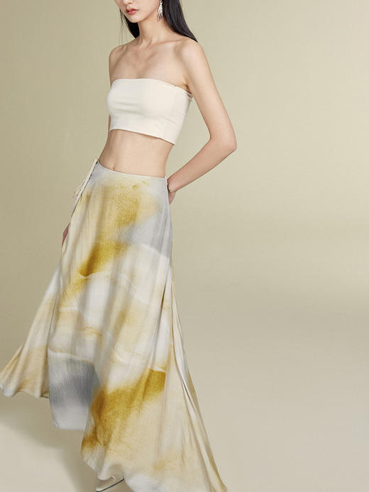 MURMURMI/MQ467/A型大摆侧抽皱半身裙 商品图1