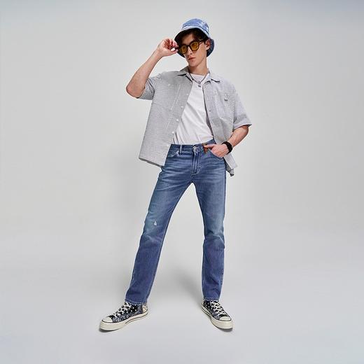 Lee商场同款101+23春夏新品精玉透凉723修身凉凉裤中蓝色男牛仔裤LMB1007236US00FA02873 商品图1