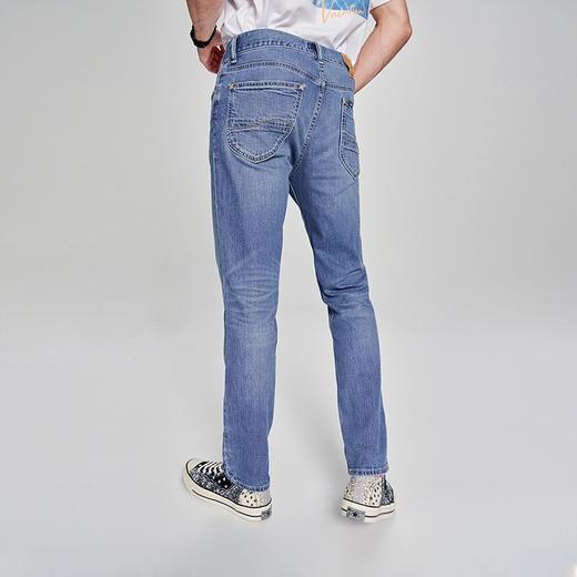 Lee商场同款101+23春夏新品精玉透凉723修身凉凉裤中蓝色男牛仔裤LMB1007236US00FA02873 商品图3