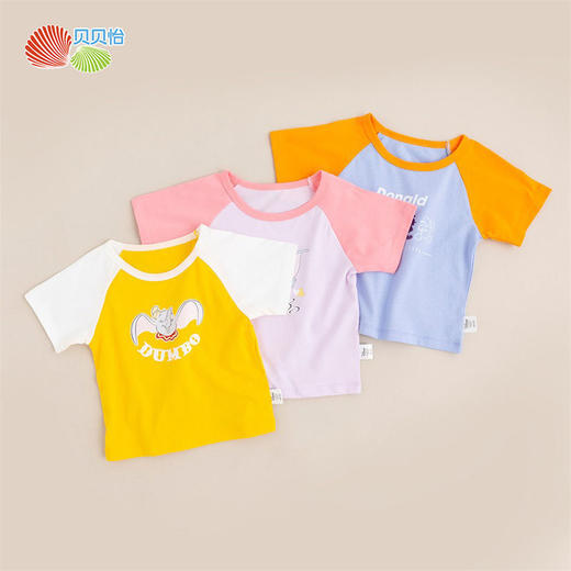 贝贝怡童装儿童短袖t恤新款男女童夏季半袖纯棉洋气卡通夏装 商品图7