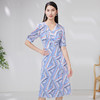 EITIE爱特爱夏季新款印花连衣裙时尚气质系带V领显瘦连衣裙7007734 商品缩略图2