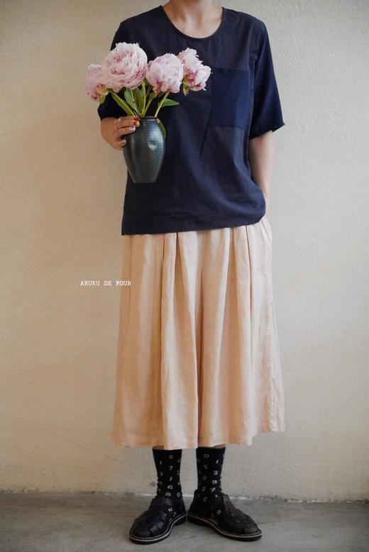 elsa esturgie深蓝/米白/黑圆领上衣 商品图6