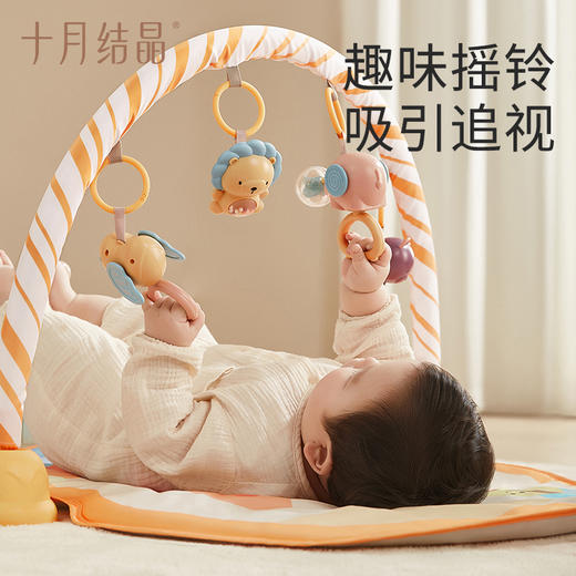 新生婴儿脚蹬床铃健身架宝宝多功能益智早教玩具 赠【曼哈顿球1个】 商品图3