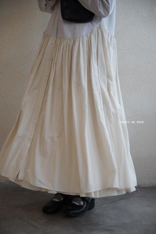 Ecole淡黄灰色法式学院风连衣裙 商品图7