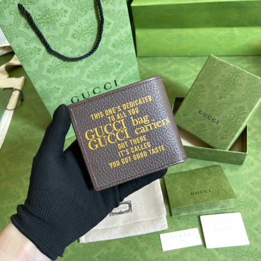 Gucci 啡色/涂鸦钱包 商品图1