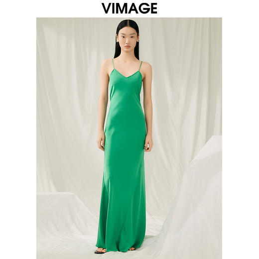 VIMAGE纬漫纪夏季新款性感吊带露背连衣裙礼服V1977501 商品图0