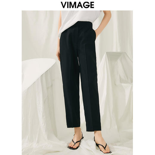 VIMAGE纬漫纪夏季新款时尚通勤显瘦萝卜女长裤V1905519 商品图5