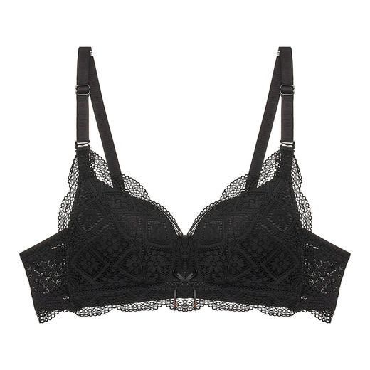 都市丽人自然舒适内衣AB中厚三角杯蕾丝文胸二排无钢圈LB33Z8 商品图1