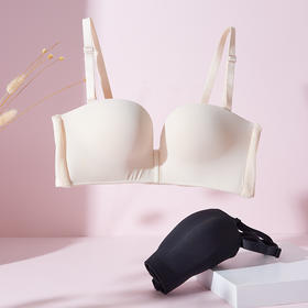 都市丽人无痕常规内衣B杯中厚1/2杯泳布文胸三排无钢圈LB33Z2