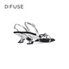 DFuse迪芙斯夏季新款方头夹趾沙滩鞋异形坡跟凉鞋DF32115352 商品缩略图3