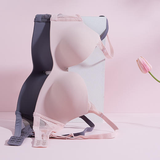 都市丽人无痕内衣A加厚B中厚3/4杯泳布文胸二排无钢圈LB32Z9 商品图0