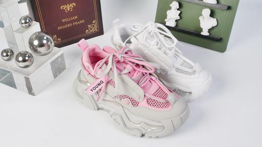 westory真皮厚底增高网面老爹鞋女款夏季新款高级感圆头老爹鞋56241 商品图5