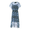 EITIE爱特爱夏款新品100%桑蚕丝优雅显瘦高腰舒适印花连衣裙7007728 商品缩略图5