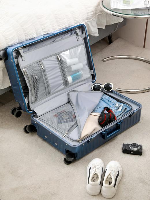 自然醒B001多功能行李箱新款铝框拉杆箱万向轮20寸登机旅行箱24耐用结实男女ZT 商品图1