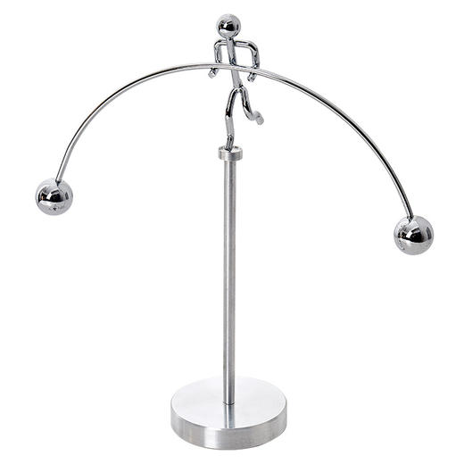 创意不倒翁平衡小铁人|牛顿摆永动仪机摆件 商品图2