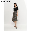 NEELLY纳俪商场同款优雅碎花半身裙女不规则包臀A字裙中长款夏季N23042E01065 商品缩略图2