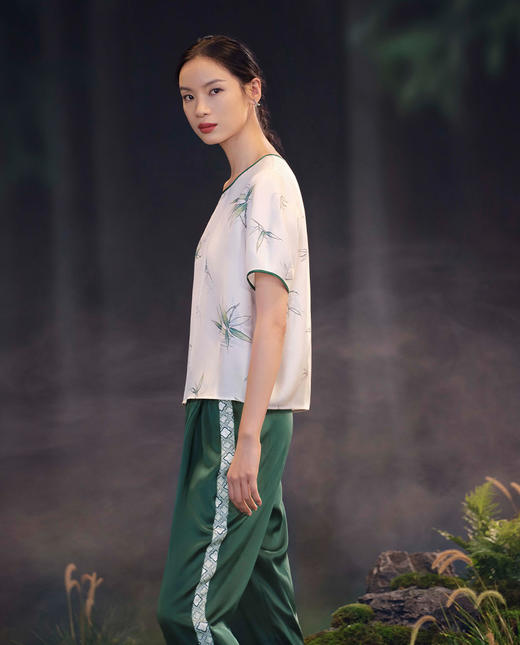 【皇锦】斜纹绸短袖分身套装 商品图1