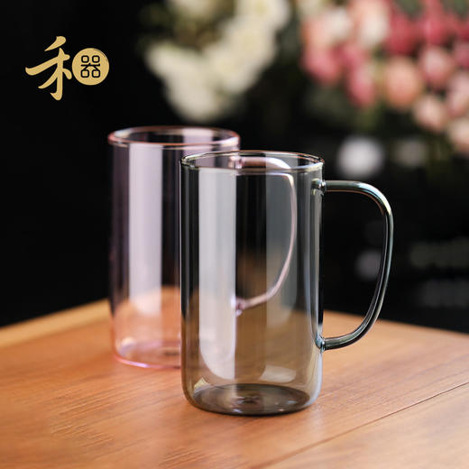 禾器幻彩清简杯 绿茶杯茶杯耐热玻璃杯办公室喝水杯泡茶杯 商品图0