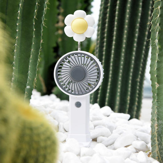 雅色萌趣系列摇摇花手持带底座风扇 YS2255E /6*3.7*17.5cm 商品图3