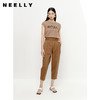 NEELLY纳俪商场同款夏季高腰系带休闲裤女百搭哈伦九分裤直筒裤N23051H01136 商品缩略图1