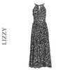 LIZZY 时尚优雅露肩印花收腰显瘦大摆度假风连衣裙7820 商品缩略图4