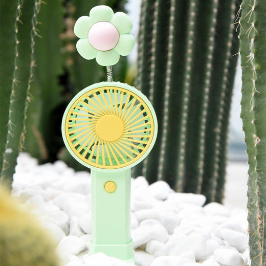 雅色萌趣系列摇摇花手持带底座风扇 YS2255E /6*3.7*17.5cm 商品图1