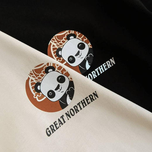 【国际一线代工】国潮新品可爱熊猫纯棉T恤 商品图6