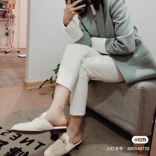 【à perles精选】高品质！经典进口小牛皮马衔扣穆勒拖，黑白两色【清仓，不退不换】 商品图7