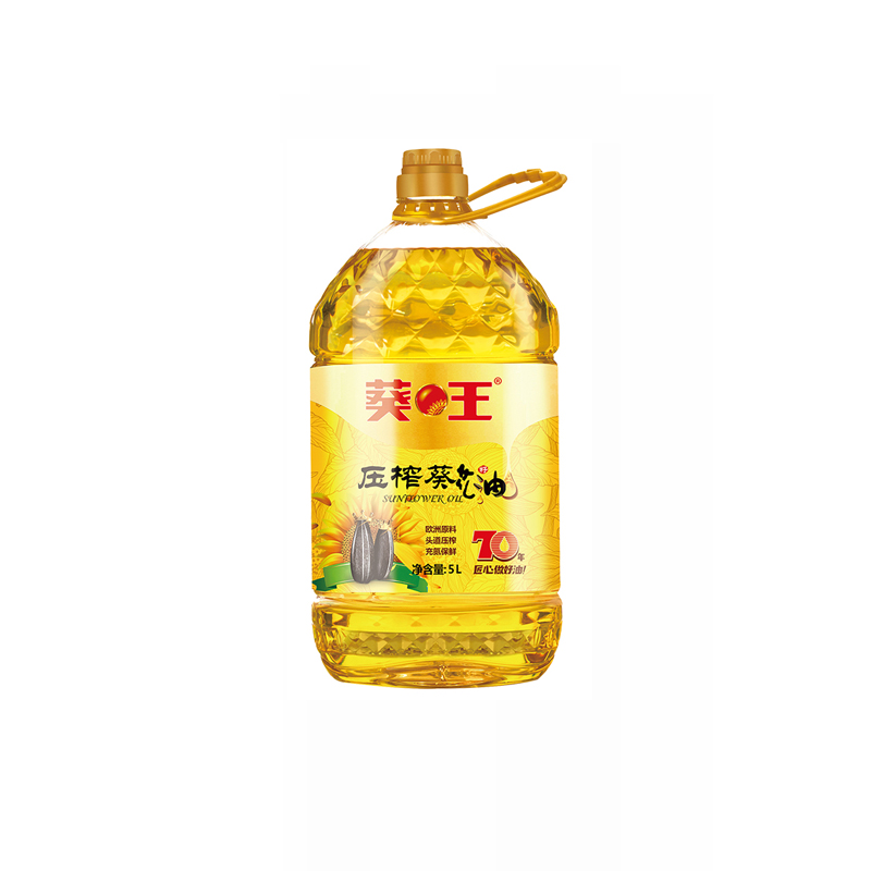 葵王 压榨葵花籽油5L/桶 进口原料物理压榨桶装食用油家用炒菜