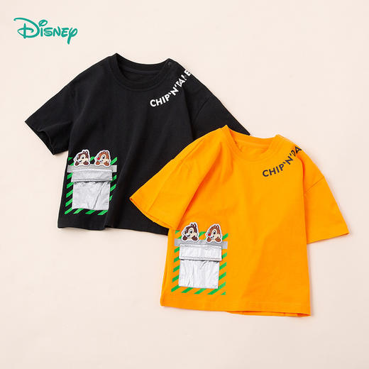 【商场同款】迪士尼童装 琪琪蒂蒂卡通短袖男童夏季新款宽松休闲T恤 商品图0
