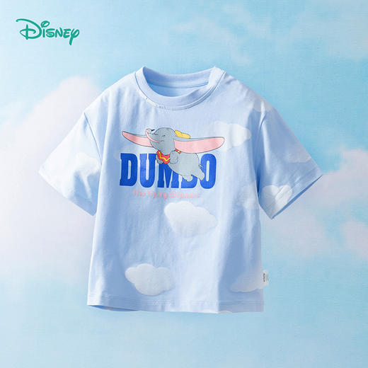 【商场同款】迪士尼童装女童时尚云朵短袖T恤中小童夏季新款小飞象卡通上衣 商品图5