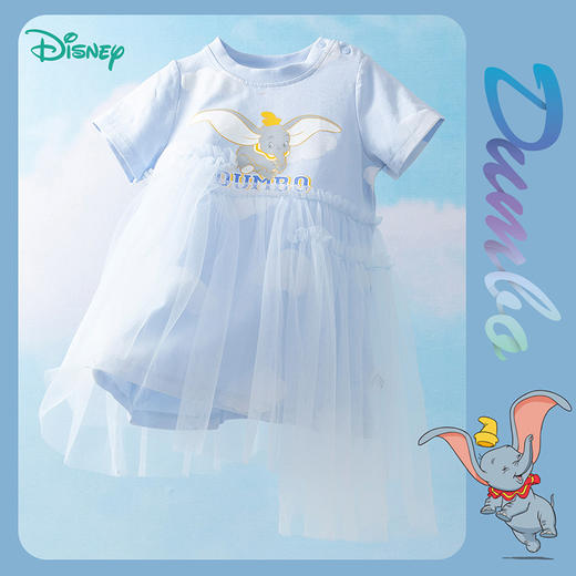 迪士尼童装女童时尚短袖网纱连衣裙中小童夏季新款甜美连衣裙 商品图6