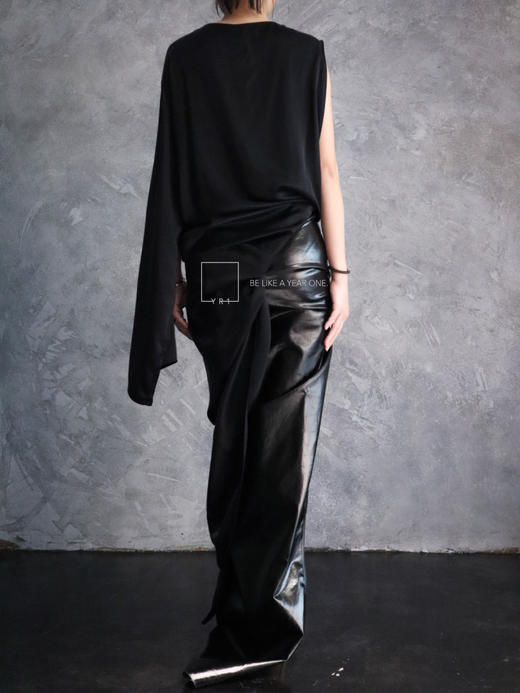 Rick Owens | EDFU黑色丝绸-粘胶混纺连衣裙 商品图2