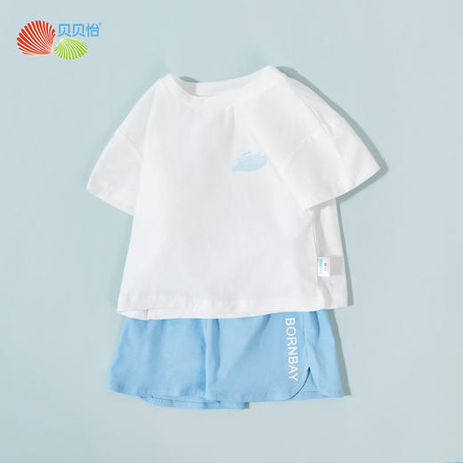 贝贝怡童装男宝短袖套装新款帅气男童衣服短袖短裤帅气套装夏季222T2468
 商品图4