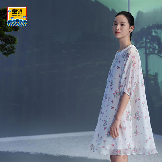 【皇锦】雪纺七分袖睡裙 商品图1