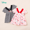 迪士尼童装女童短袖连衣裙轻甜风小公主米妮格子泡泡袖纯棉花裙子 商品缩略图2