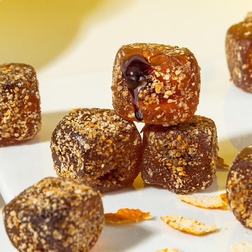 「9.9元包邮」爆浆陈皮糖袋装 糖果酸甜味夹心陈皮软糖 办公室休闲QQ糖零食 商品图3