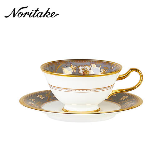 Noritake则武 SUBLIME日式花鸟图奢华骨瓷咖啡杯24K金红茶杯送礼 商品图2
