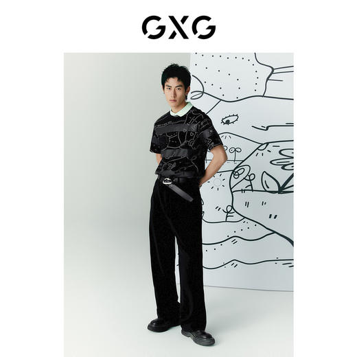 GXG男装艺术线条tee短袖T恤 商品图1