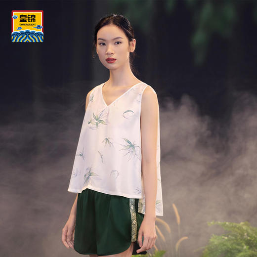 【皇锦】斜纹绸背心分身套装 商品图0