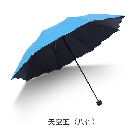 现货秒发【“雨”众不同 遇水开花！】8骨三折防紫外线叠伞，四季相随 两用晴雨伞折叠雨伞！黑胶防晒遮阳伞女士礼品，随身携带方便，迷你超轻便！ 商品图3