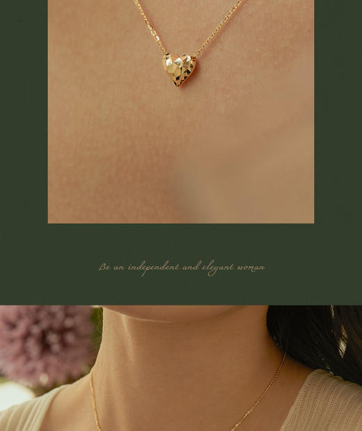 Oflye潮流饰品 爱心项链女新款百搭锁骨链轻奢饰品 商品图4