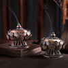 香器/莲花香座  铜香炉客厅复古莲花供佛香托线香盘香炉茶道香道熏香摆 商品缩略图0