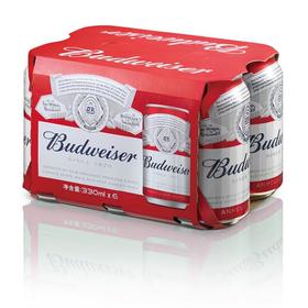 百威 啤酒 330ml*6听/组