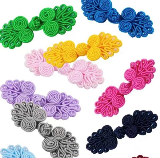 【盘扣流苏系列】云锦刺绣贴片/琵琶扣/七珠盘扣/一字长尾扣 商品图4