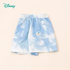 【商场同款】迪士尼童装男童五分裤时尚仿扎染夏季唐老鸭运动休闲水洗蓝短裤