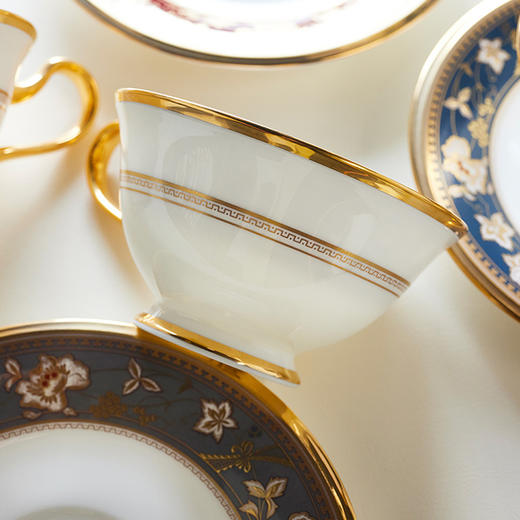 Noritake则武 SUBLIME日式花鸟图奢华骨瓷咖啡杯24K金红茶杯送礼 商品图7